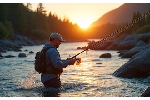 プロアングラーが釣り場でカスタムルアーを使って魚を釣っている瞬間